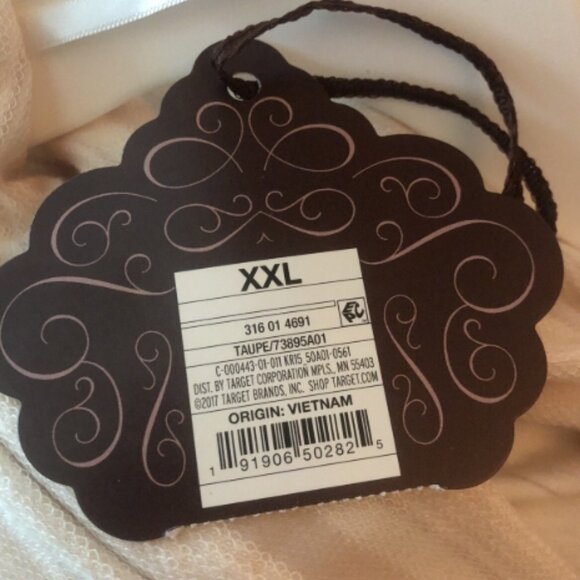 Knox Rose Women's XXL Shirt Beige White Stripe Cowl Drawstring Neck Soft Light - Picture 4 of 5